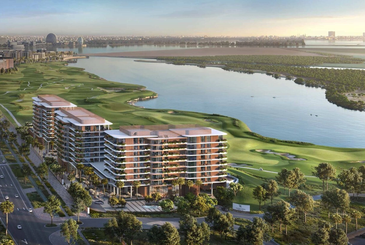 waldorf astoria residences yas aerial view