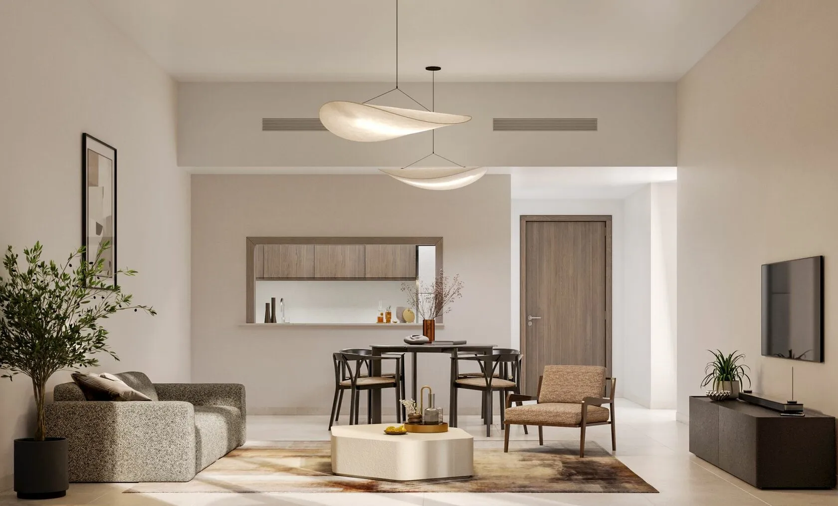yas golf collection by aldar properties living area