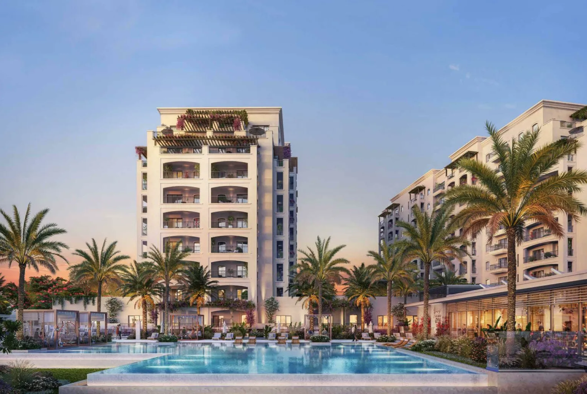 yas golf collection by aldar properties pool view