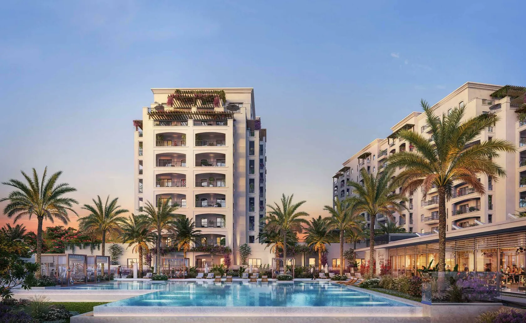 yas golf collection by aldar properties pool view