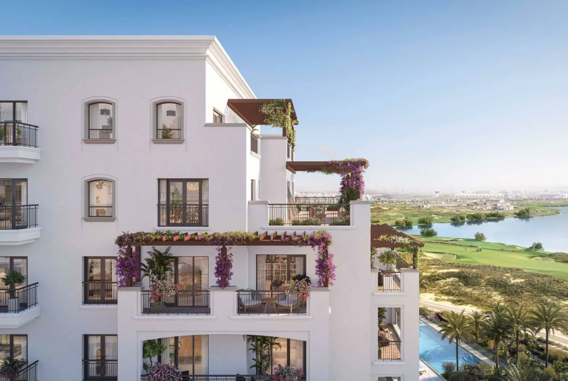yas golf collection by aldar properties side view