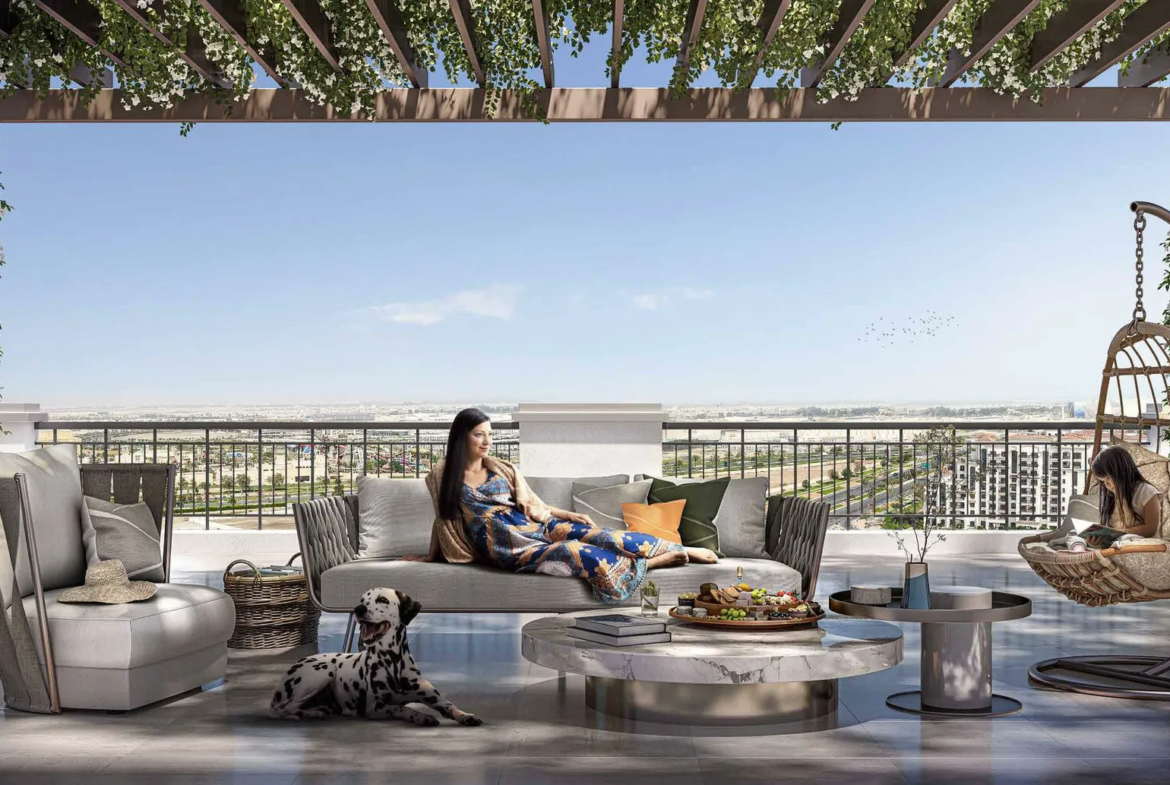 yas golf collection by aldar properties terrace area